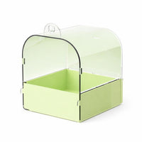 Bird Bath Box Hooks, Transparent Bird Bath for Budgies, Tub Pet Bird Bath, Pet Bird Bath Box, Small Birds Canary Budgies Parr