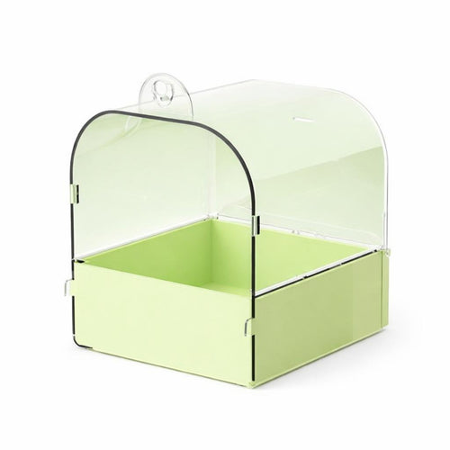 Bird Bath Box Hooks, Transparent Bird Bath for Budgies, Tub Pet Bird Bath, Pet Bird Bath Box, Small Birds Canary Budgies Parr
