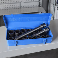 18 Pieces Anti-Rust Impact Socket Set Portable Mechanic Socket Set Matte Tools Compact for Garage