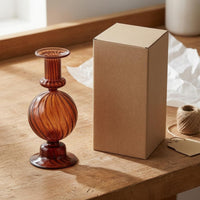 Spherical Glass Candle Holder Translucent Home Decor Elegant