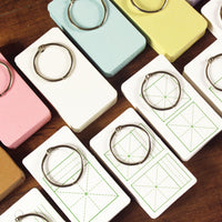 Blank Colored Flashcards with Iron Ring, 50 Sheets, for Vocabulary and Pinyin Learning, English Word Notebook, Memo Pad