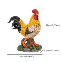 Cockerel Figurine Farmhouse Farm Animal Figurine Charming for Patio, Collectors