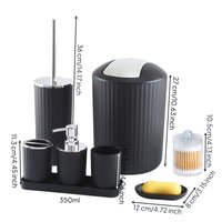 8 Pieces Bathroom Accessories Set Coordinated Look Washroom Decor Easy to Clean
