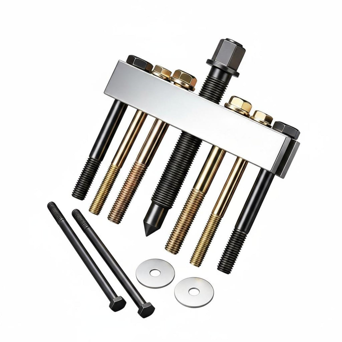 High Strength Crankshaft Pulley Puller Crank Pulley Removal Tool Thickened Harmonic Damper Puller Heavy Duty for Mechanics, Auto Repair Workers, Garage