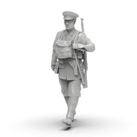 1/72二战英军士兵1/64白模1/35小摆件微缩素体微型兵人3D打印模型