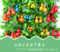 Artificial Fruit Vine Grape Leaves Fake Flower Vine Restaurant Indoor Ceiling Air Conditioning Pipe Decoration Green Plant Vegetable