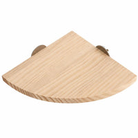 Unfinished Flat Bird Perch Natural Wooden Bird Perch Thick Cage Platform with Screw Wall-Mounted for Birds, Parrots