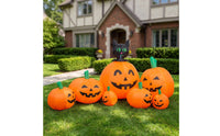 Inflatable Pumpkin with Black Cat Outdoor Inflatable Pumpkin Inflate for Lawn, Garden