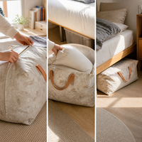 Extra Large Capacity Quilt Storage Bag with Handles, Thickened Moving Packing Bag for Clothes, Dormitory, Travel
