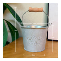 Galvanized Iron Decor Pot Handmade Mini Watering Can Planter for Desktop, Garden