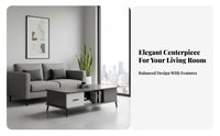 Extendable TV Console with Matching Coffee Table Modern Minimalist aesthetic