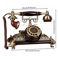 Antique Corded Telephone Ornate Retro Landline Phone Decorative Feet