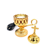 Electric Incense Burner, Iron, Classical Style, Electroplated Finish