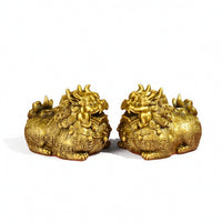 Brass Pixiu Ornaments Chinese-Style Figurines Feng Shui for Office