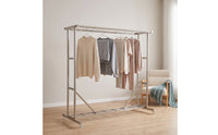Freestanding Clothes Drying Rack Mobile Drying Rack with Wheels Sturdy Furniture Stable for Balcony