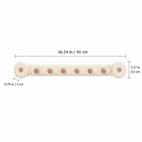 6 Hook 3M Hooks Wall Hooks Storage Rack, Pressure-mounted No-Drill Installation Synthetic Material for Bathroom, Kitchen, Bedroom Door
