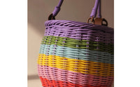 Wicker Bike Basket Rainbow Front Bike Basket for Young Children, Tricycles