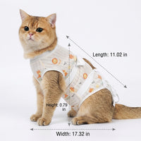 Cat Neutering Suit, Breathable Post Surgery Clothing with Tie Closure, Four-Leg Anti-Lick Design, Full Body Recovery Wear After Surgery
