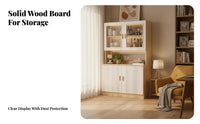 Dining Room Storage Cabinet Multifunctional Design Kitchen Buffet Cabinet Large Capacity Sideboard with Hutch for Homeowners, Apartment Dwellers