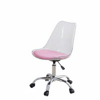 Armless Transparent rotating Chair Height Adjustable Transparent Caster Chair