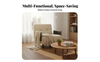 two-functionUse Single Pull-extendable Armchair Bed Space-Saving Pull-extendable Sleeper Armchair Natural Wood Aesthetic transformable Furniture Sturdy Frame for Apartment Dwellers, Students, Homeowners, Living Room, Small Spaces, Bedroom, Office