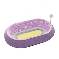 Feline Scratcher Nest Woven Kraft Paper Rope Feline Scratcher Bed Raised Rim