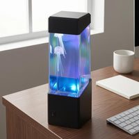 Decorative LED Night Light Rectangular LED Jellyfish Lamp Compact for Bedroom