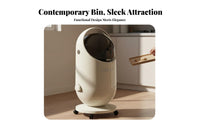 Wheeled Trash Can with Lid Large Capacity Wheeled Trash Bin Rolling Garbage Can Silent Caster Wheels Tall Rolling Waste Bin