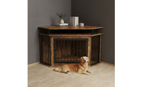 Heavy Duty Dog Crate Furniture Decorative Dog Crate with Wooden Tabletop Versatile Pet House Large for Medium Dogs, Living Room, Bedroom
