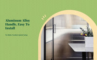 Sliding Glass Door Handle, Super Narrow Double Hook Mortise Lock, Modern Minimalist Pull, Protected Kitchen Pane Patio