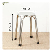 Compact Stainless Steel Stool Minimalist Stackable Stool Long-Lasting Furniture Non-Slip for Kitchen, Shop