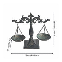 Vintage Cast Iron Scale Gift Idea Decorative Balance Scale Fleur-De-Lis Design