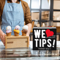 Acrylic Donation Box with Heart Design for Cafes and Tips