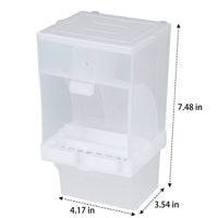 Automatic Bird Feeder with Anti-Spill Design, Transparent Bird Water Dispenser, Parrot Cage Accessory for Myna Bird, Hanging Pet Bird Supplies