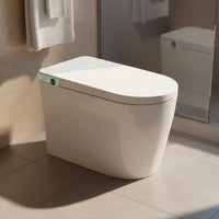 Unified Piece Smart Toilet LED Display Built-in Reservoir Toilet Warm Water Spray