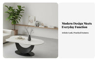 2 Pieces CumulusShaped Coffee Table Irregular Shape CumulusShaped Nesting Tables Easy to Clean Streamlined Height