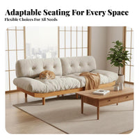 petclaw-resistant resistant Resistant 3-Seater cushioned Sofa Japanese aesthetic Living Room Seating Minimalist Design Couch animalsuitable for Small Apartment Dwellers, Homeowners, Families, Lounge Area, Bedroom, Dorm, Office