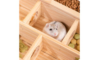 Wooden Hamster Maze Open Top Small Pet Shelter Smooth Edges