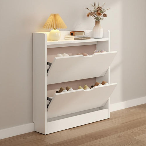 1 Footwear Organizer Space-saving Shoe Storage Cabinet Large Capacity Flip-down Drawers Stable Construction Suitable for Apartment Dwellers Homeowners Hallway Behind the Door