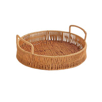 Woven Serving Tray with Handles Natural for Dining Room, Kitchen