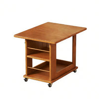 transformable Rolling Cabinet Foldable Design Tea Table Space-Saving for Bedroom