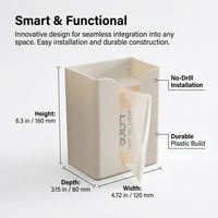 Car Tissue Box Holders for and Home Use, Removable Hanging Bathroom Holder and Paper Dispenser, Wall with Geometric Pattern