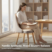 Upholstered Seat Wooden Chair Multi-Purpose Upholstered Makeup Chair for Bedroom