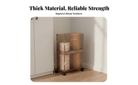 With Wheels Rolling Exercise Mat Holder Portable Home Gym Storage Rack Space Saver Workout Equipment Organizer Multi-Functional for Living Room, Office