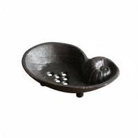 Cast Iron Shell Soap Dish Rustic Bath Accessory Heavy Duty for KTV, Courtyard