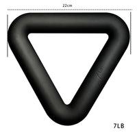 FLD Silicone and Cast Iron Triangular Ring Dumbbell for Pilates and Strength Training