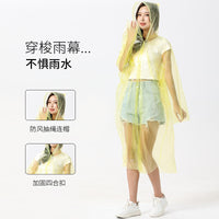 Disposable Adult PE Long Transparent One-Piece Rain Poncho for Southeast Asia Export, Scenic Area and Rafting