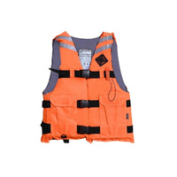Adjustable Buoyancy Life Vest Sleeveless Life Jacket with Whistle Front-Opening PFD Secure for Paddleboarding