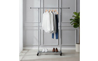 Freestanding Rolling Drying Rack Heavy Duty Clothes Rack with Wheels Space-Saving Furniture Sturdy for Laundry Room