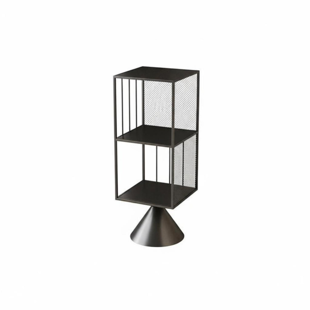 Multi-Tier Shelving Unit 360-Degree Rotation Revolving Cube Shelf Space-Saving